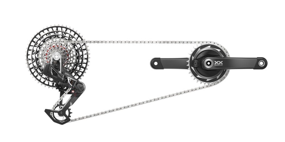 Grupo XX SL T-type Eagle AXS Eletrônico Pedivela Wide 170mm Com Potência Sram