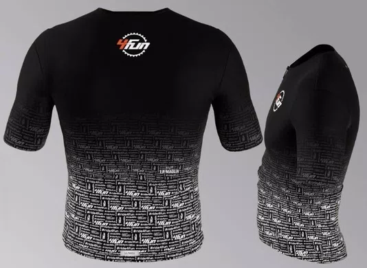 Jersey Ciclismo Cadence Manga Curta Preta Degrade 4Fun La Maglia