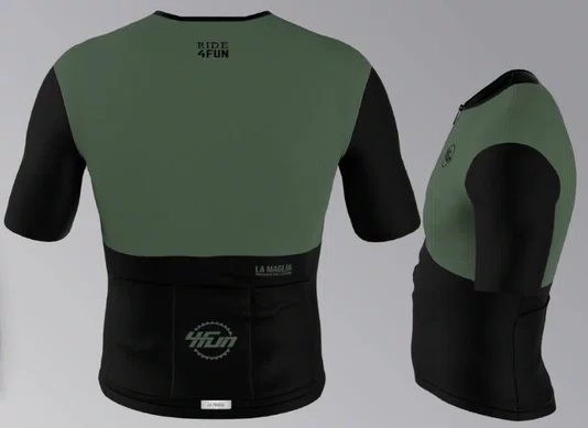 Jersey Ciclismo Cadence Premium Manga Curta Preta/Verde 4Fun La Maglia
