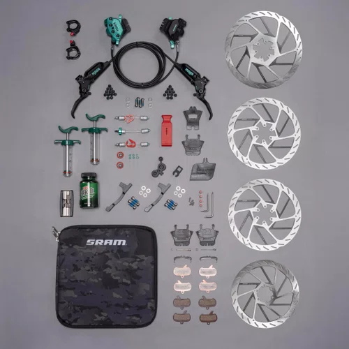 Kit Freio a Disco Maven Ultimate Stealth Expert 4 Pistoes Edicao Limitada Verde Sram