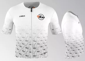 Jersey Ciclismo Cadence Manga Curta Branca Degrade 4Fun La Maglia
