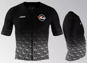 Jersey Ciclismo Cadence Manga Curta Preta Degrade 4Fun La Maglia