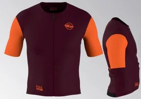 Jersey Ciclismo Cadence Premium Manga Curta Bordo/Laranja 4Fun La Maglia