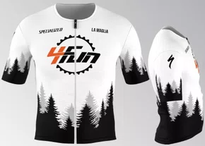 Jersey Ciclismo Cadence Manga Curta Branca Team 4Fun La Maglia